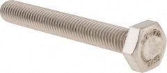 Value Collection - M10x1.50mm Metric Coarse, 75mm Length Under Head Hex Head Cap Screw - Fully Threaded, Grade 18-8 & Austenitic A2 Stainless Steel, 17mm Hex - Apex Tool & Supply
