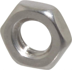 Value Collection - M6x1.00 Metric Coarse Stainless Steel Right Hand Hex Jam Nut - 10mm Across Flats, 3.2mm High, Uncoated - Apex Tool & Supply