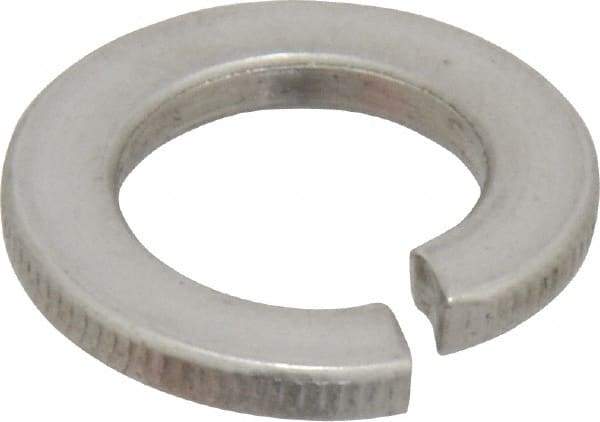 Value Collection - M12, 10.2mm ID, 2.5mm Thick Split Lock Washer - 18-8 Austenitic Grade A2 Stainless Steel, 12.2mm Min ID, 12.7mm Max ID, 21.1mm Max OD - Apex Tool & Supply