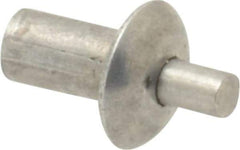 Made in USA - Universal Head Aluminum Alloy Drive Blind Rivet - Stainless Steel Mandrel, 0.109" to 1/8" Grip, 1/4" Head Diam, 0.128" to 0.14" Hole Diam, 0.219" Length Under Head, 1/8" Body Diam - Apex Tool & Supply