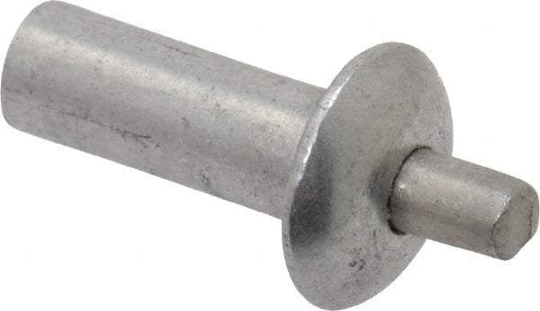 Made in USA - Universal Head Aluminum Alloy Drive Blind Rivet - Stainless Steel Mandrel, 0.234" to 1/4" Grip, 1/4" Head Diam, 0.128" to 0.14" Hole Diam, 0.344" Length Under Head, 1/8" Body Diam - Apex Tool & Supply
