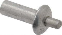 Made in USA - Universal Head Aluminum Alloy Drive Blind Rivet - Stainless Steel Mandrel, 0.234" to 1/4" Grip, 1/4" Head Diam, 0.128" to 0.14" Hole Diam, 0.344" Length Under Head, 1/8" Body Diam - Apex Tool & Supply