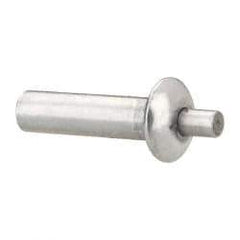Made in USA - Universal Head Aluminum Alloy Drive Blind Rivet - Stainless Steel Mandrel, 0.359" to 3/8" Grip, 1/4" Head Diam, 0.128" to 0.14" Hole Diam, 0.469" Length Under Head, 1/8" Body Diam - Apex Tool & Supply