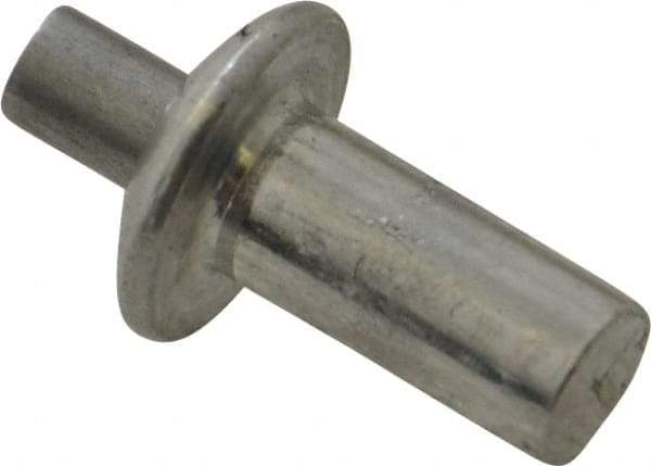 Made in USA - Universal Head Aluminum Alloy Drive Blind Rivet - Aluminum Alloy Mandrel, 0.203" to 1/4" Grip, 3/8" Head Diam, 0.191" to 0.219" Hole Diam, 0.406" Length Under Head, 3/16" Body Diam - Apex Tool & Supply