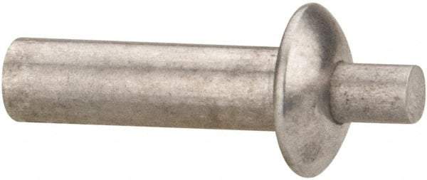 Made in USA - Universal Head Aluminum Alloy Drive Blind Rivet - Aluminum Alloy Mandrel, 0.453" to 1/2" Grip, 3/8" Head Diam, 0.191" to 0.219" Hole Diam, 0.656" Length Under Head, 3/16" Body Diam - Apex Tool & Supply