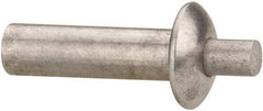 Made in USA - Universal Head Aluminum Alloy Drive Blind Rivet - Aluminum Alloy Mandrel, 0.453" to 1/2" Grip, 3/8" Head Diam, 0.191" to 0.219" Hole Diam, 0.656" Length Under Head, 3/16" Body Diam - Apex Tool & Supply