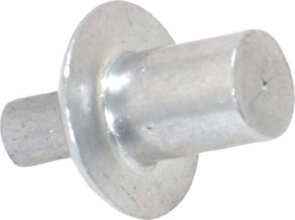 Made in USA - Universal Head Aluminum Alloy Drive Blind Rivet - Aluminum Alloy Mandrel, 0.141" to 3/16" Grip, 1/2" Head Diam, 0.266" to 0.281" Hole Diam, 0.344" Length Under Head, 1/4" Body Diam - Apex Tool & Supply