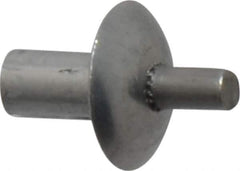 Made in USA - Brazier Head Aluminum Alloy Drive Blind Rivet - Stainless Steel Mandrel, 0.109" to 1/8" Grip, 0.312" Head Diam, 0.128" to 0.14" Hole Diam, 0.219" Length Under Head, 1/8" Body Diam - Apex Tool & Supply
