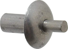 Made in USA - Brazier Head Aluminum Alloy Drive Blind Rivet - Stainless Steel Mandrel, 0.141" to 5/32" Grip, 0.312" Head Diam, 0.128" to 0.14" Hole Diam, 1/4" Length Under Head, 1/8" Body Diam - Apex Tool & Supply
