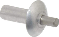 Made in USA - Brazier Head Aluminum Alloy Drive Blind Rivet - Stainless Steel Mandrel, 0.203" to 7/32" Grip, 0.312" Head Diam, 0.128" to 0.14" Hole Diam, 0.313" Length Under Head, 1/8" Body Diam - Apex Tool & Supply