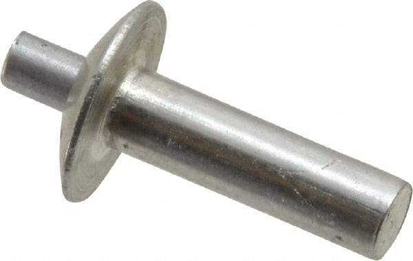 Made in USA - Brazier Head Aluminum Alloy Drive Blind Rivet - Aluminum Alloy Mandrel, 0.453" to 1/2" Grip, 0.469" Head Diam, 0.191" to 0.219" Hole Diam, 0.656" Length Under Head, 3/16" Body Diam - Apex Tool & Supply