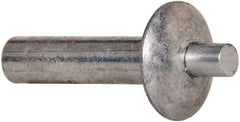 Made in USA - Brazier Head Aluminum Alloy Drive Blind Rivet - Aluminum Alloy Mandrel, 0.578" to 5/8" Grip, 0.469" Head Diam, 0.191" to 0.219" Hole Diam, 0.781" Length Under Head, 3/16" Body Diam - Apex Tool & Supply