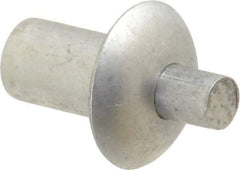 Made in USA - Brazier Head Aluminum Alloy Drive Blind Rivet - Aluminum Alloy Mandrel, 0.953" to 1" Grip, 0.469" Head Diam, 0.191" to 0.219" Hole Diam, 1.156" Length Under Head, 3/16" Body Diam - Apex Tool & Supply