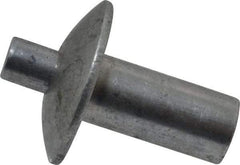 Made in USA - Brazier Head Aluminum Alloy Drive Blind Rivet - Aluminum Alloy Mandrel, 0.328" to 3/8" Grip, 5/8" Head Diam, 0.266" to 0.281" Hole Diam, 0.531" Length Under Head, 1/4" Body Diam - Apex Tool & Supply