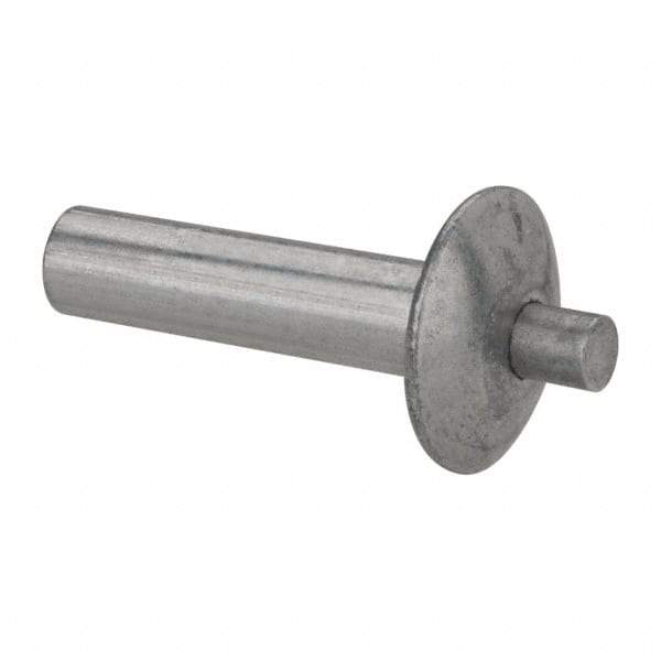 Made in USA - Brazier Head Aluminum Alloy Drive Blind Rivet - Aluminum Alloy Mandrel, 0.828" to 7/8" Grip, 5/8" Head Diam, 0.266" to 0.281" Hole Diam, 1.031" Length Under Head, 1/4" Body Diam - Apex Tool & Supply