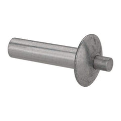 Made in USA - Brazier Head Aluminum Alloy Drive Blind Rivet - Aluminum Alloy Mandrel, 0.828" to 7/8" Grip, 5/8" Head Diam, 0.266" to 0.281" Hole Diam, 1.031" Length Under Head, 1/4" Body Diam - Apex Tool & Supply