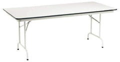 ALERA - 72" Long x 30" Wide x 29" High Stationary Rectangular Folding Table - Light Gray, High Pressure Laminate - Apex Tool & Supply