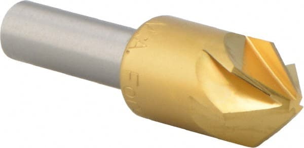 M.A. Ford - 5/8" Head Diam, 3/8" Shank Diam, 6 Flute 82° High Speed Steel Countersink - Apex Tool & Supply