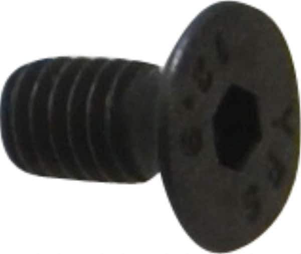 Value Collection - M4x0.70 Metric Coarse Hex Socket Drive, 90° Flat Screw - Grade 12.9 Alloy Steel, Black Oxide Finish, Fully Threaded, 8mm OAL - Apex Tool & Supply