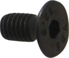 Value Collection - M4x0.70 Metric Coarse Hex Socket Drive, 90° Flat Screw - Grade 12.9 Alloy Steel, Black Oxide Finish, Fully Threaded, 8mm OAL - Apex Tool & Supply