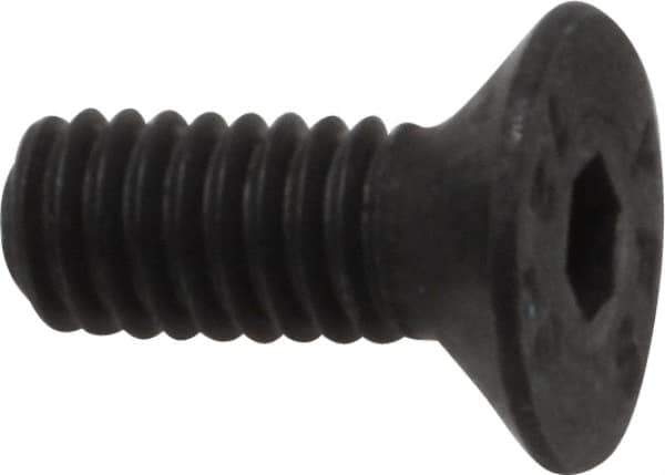 Value Collection - M4x0.70 Metric Coarse Hex Socket Drive, 90° Flat Screw - Grade 12.9 Alloy Steel, Black Oxide Finish, Fully Threaded, 10mm OAL - Apex Tool & Supply
