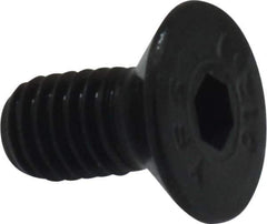 Value Collection - M5x0.80 Metric Coarse Hex Socket Drive, 90° Flat Screw - Grade 12.9 Alloy Steel, Black Oxide Finish, Fully Threaded, 10mm OAL - Apex Tool & Supply