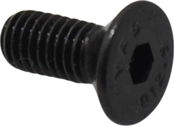 Value Collection - M5x0.80 Metric Coarse Hex Socket Drive, 90° Flat Screw - Grade 12.9 Alloy Steel, Black Oxide Finish, Fully Threaded, 12mm OAL - Apex Tool & Supply