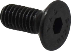 Value Collection - M5x0.80 Metric Coarse Hex Socket Drive, 90° Flat Screw - Grade 12.9 Alloy Steel, Black Oxide Finish, Fully Threaded, 12mm OAL - Apex Tool & Supply