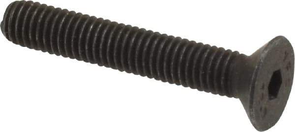 Value Collection - M5x0.80 Metric Coarse Hex Socket Drive, 90° Flat Screw - Grade 12.9 Alloy Steel, Black Oxide Finish, Fully Threaded, 30mm OAL - Apex Tool & Supply