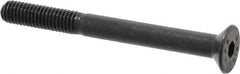 Value Collection - M5x0.80 Metric Coarse Hex Socket Drive, 90° Flat Screw - Grade 12.9 Alloy Steel, Black Oxide Finish, Partially Threaded, 50mm OAL - Apex Tool & Supply