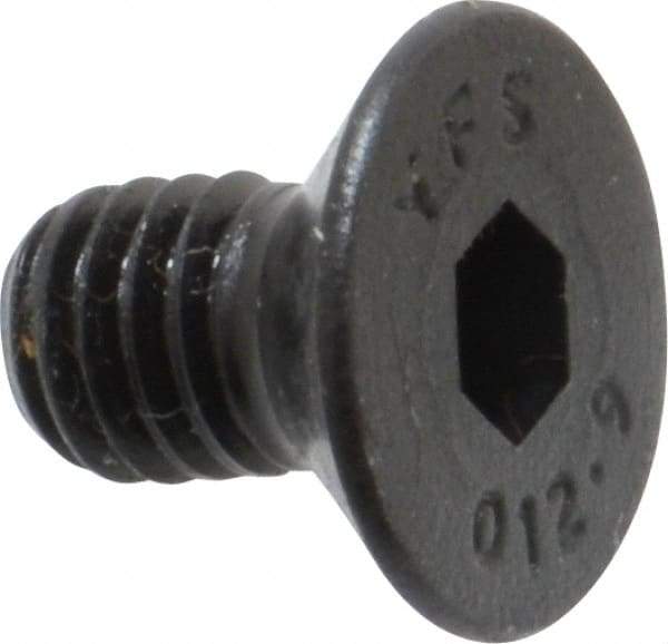 Value Collection - M6x1.00 Metric Coarse Hex Socket Drive, 90° Flat Screw - Grade 12.9 Alloy Steel, Black Oxide Finish, Fully Threaded, 10mm OAL - Apex Tool & Supply