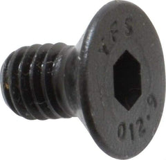 Value Collection - M6x1.00 Metric Coarse Hex Socket Drive, 90° Flat Screw - Grade 12.9 Alloy Steel, Black Oxide Finish, Fully Threaded, 10mm OAL - Apex Tool & Supply