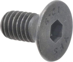 Value Collection - M6x1.00 Metric Coarse Hex Socket Drive, 90° Flat Screw - Grade 12.9 Alloy Steel, Black Oxide Finish, Fully Threaded, 12mm OAL - Apex Tool & Supply