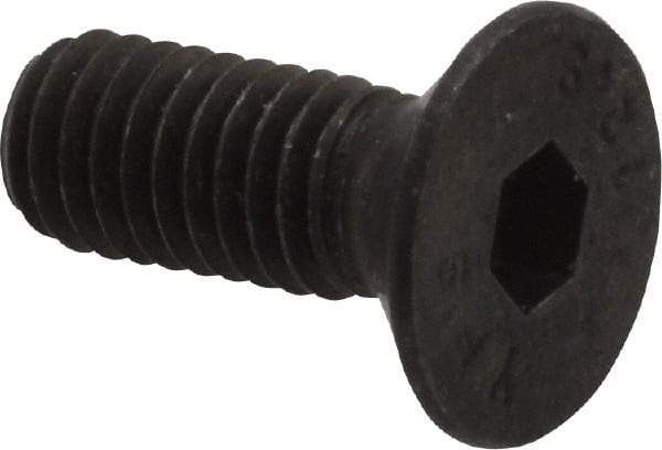 Value Collection - M6x1.00 Metric Coarse Hex Socket Drive, 90° Flat Screw - Grade 12.9 Alloy Steel, Black Oxide Finish, Fully Threaded, 16mm OAL - Apex Tool & Supply