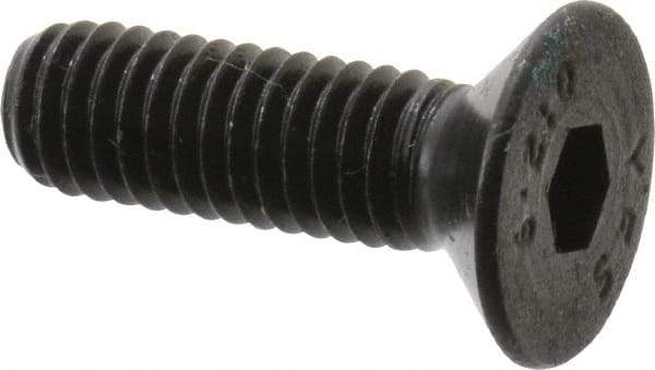 Value Collection - M6x1.00 Metric Coarse Hex Socket Drive, 90° Flat Screw - Grade 12.9 Alloy Steel, Black Oxide Finish, Fully Threaded, 20mm OAL - Apex Tool & Supply