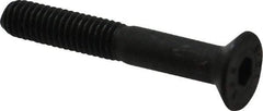 Value Collection - M6x1.00 Metric Coarse Hex Socket Drive, 90° Flat Screw - Grade 12.9 Alloy Steel, Black Oxide Finish, Partially Threaded, 40mm OAL - Apex Tool & Supply