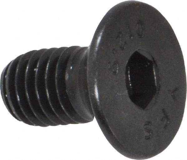 Value Collection - M8x1.25 Metric Coarse Hex Socket Drive, 90° Flat Screw - Grade 12.9 Alloy Steel, Black Oxide Finish, Fully Threaded, 16mm OAL - Apex Tool & Supply
