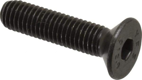 Value Collection - M8x1.25 Metric Coarse Hex Socket Drive, 90° Flat Screw - Grade 12.9 Alloy Steel, Black Oxide Finish, Fully Threaded, 35mm OAL - Apex Tool & Supply