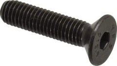 Value Collection - M8x1.25 Metric Coarse Hex Socket Drive, 90° Flat Screw - Grade 12.9 Alloy Steel, Black Oxide Finish, Fully Threaded, 35mm OAL - Apex Tool & Supply