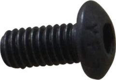 Value Collection - M3x0.50 Metric Coarse Hex Socket Drive, Button Screw - Grade 12.9 Alloy Steel, Black Oxide Finish, Fully Threaded, 6mm Length Under Head - Apex Tool & Supply