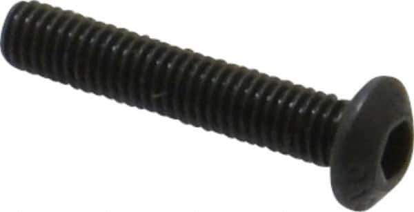 Value Collection - M3x0.50 Metric Coarse Hex Socket Drive, Button Screw - Grade 12.9 Alloy Steel, Black Oxide Finish, Fully Threaded, 16mm Length Under Head - Apex Tool & Supply
