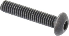 Value Collection - M4x0.70 Metric Coarse Hex Socket Drive, Button Screw - Grade 10.9 Alloy Steel, Black Oxide Finish, Fully Threaded, 20mm Length Under Head - Apex Tool & Supply