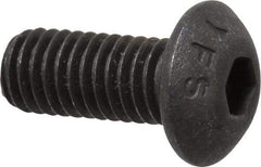 Value Collection - M5x0.80 Metric Coarse Hex Socket Drive, Button Screw - Grade 12.9 Alloy Steel, Black Oxide Finish, Fully Threaded, 12mm Length Under Head - Apex Tool & Supply