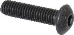 Value Collection - M5x0.80 Metric Coarse Hex Socket Drive, Button Screw - Grade 12.9 Alloy Steel, Black Oxide Finish, Fully Threaded, 20mm Length Under Head - Apex Tool & Supply