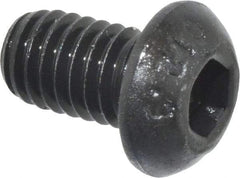 Value Collection - M6x1.00 Metric Coarse Hex Socket Drive, Button Screw - Grade 12.9 Alloy Steel, Black Oxide Finish, Fully Threaded, 10mm Length Under Head - Apex Tool & Supply