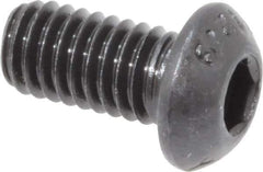 Value Collection - M6x1.00 Metric Coarse Hex Socket Drive, Button Screw - Grade 12.9 Alloy Steel, Black Oxide Finish, Fully Threaded, 12mm Length Under Head - Apex Tool & Supply