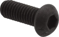 Value Collection - M6x1.00 Metric Coarse Hex Socket Drive, Button Screw - Grade 12.9 Alloy Steel, Black Oxide Finish, Fully Threaded, 16mm Length Under Head - Apex Tool & Supply