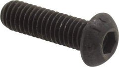 Value Collection - M6x1.00 Metric Coarse Hex Socket Drive, Button Screw - Grade 12.9 Alloy Steel, Black Oxide Finish, Fully Threaded, 20mm Length Under Head - Apex Tool & Supply