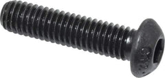 Value Collection - M6x1.00 Metric Coarse Hex Socket Drive, Button Screw - Grade 12.9 Alloy Steel, Black Oxide Finish, Fully Threaded, 25mm Length Under Head - Apex Tool & Supply