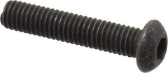 Value Collection - M6x1.00 Metric Coarse Hex Socket Drive, Button Screw - Grade 12.9 Alloy Steel, Black Oxide Finish, Fully Threaded, 30mm Length Under Head - Apex Tool & Supply